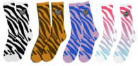 Pig Wheels Zebra Socks 1 PAIR