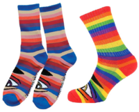 Toy Machine Sect Eye Rainbow Crew Socks - Single Pair