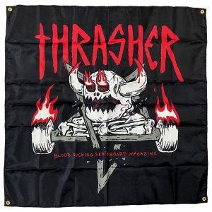 Toy Machine Skateboards X Thrasher Monster-Gram Flag