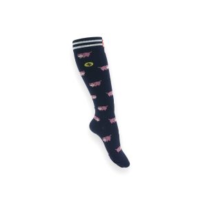 Footprint Painkillers Graphic Skate Socks - Oink & Blue